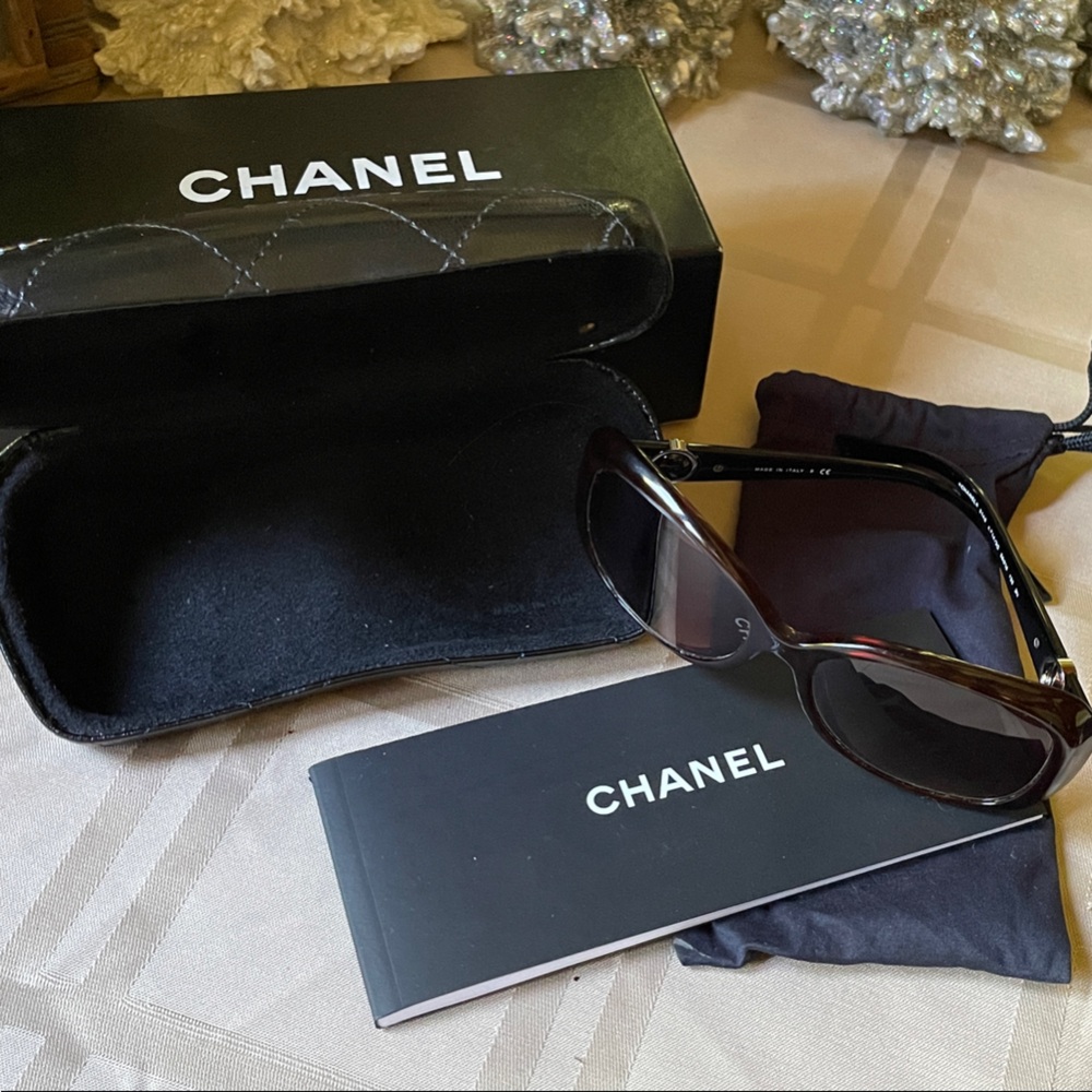 Chanel Women’s prescription Dark Burgundy Sunglasses with Case